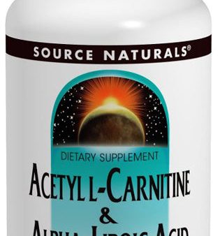 SOURCE NATURALS - Acetyl L-Carnitine  Alpha-Lipoic Acid - 30 Tablets on Sale