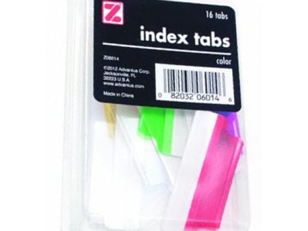 ADVANTUS - Self Adhesive Index Tabs with Inserts Assorted Colors - 16 Tabs For Cheap