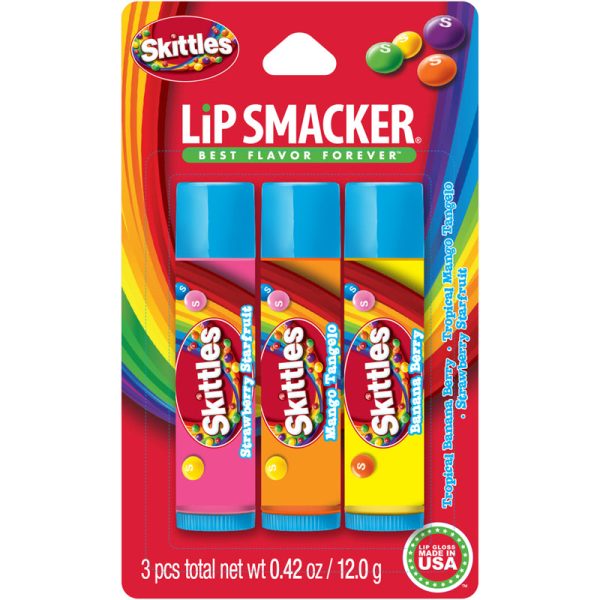 LIP SMACKER - Skittles Lip Balm Trio - 3 Pieces (0.42 oz. 12 g) Online Sale