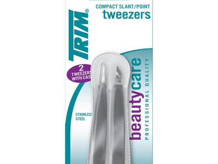 TRIM - Compact Slant Point Tweezers - 2 Pack Online Sale