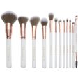 Spectrum Collections 12 Piece White Marbleous Makeup Brush Set For Cheap