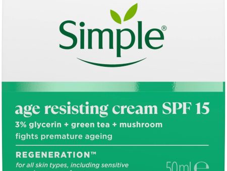 Simple Day Regeneration Age Resisting Day Cream SPF15 50ml Discount