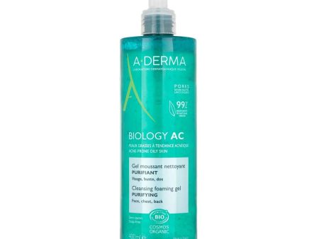 A-Derma Biology AC Facial Cleansing Gel - 400ml | Gentle Purifying Cleanser for Sensitive & Acne-Prone Skin Discount