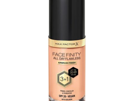 Crème Make-up Base Max Factor Facefinity 3-in-1 Spf 20 Nº 75-golden 30 ml For Discount